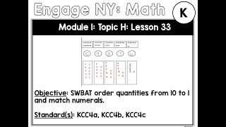 Engage NY: Kindergarten: Module 1: Lesson 33