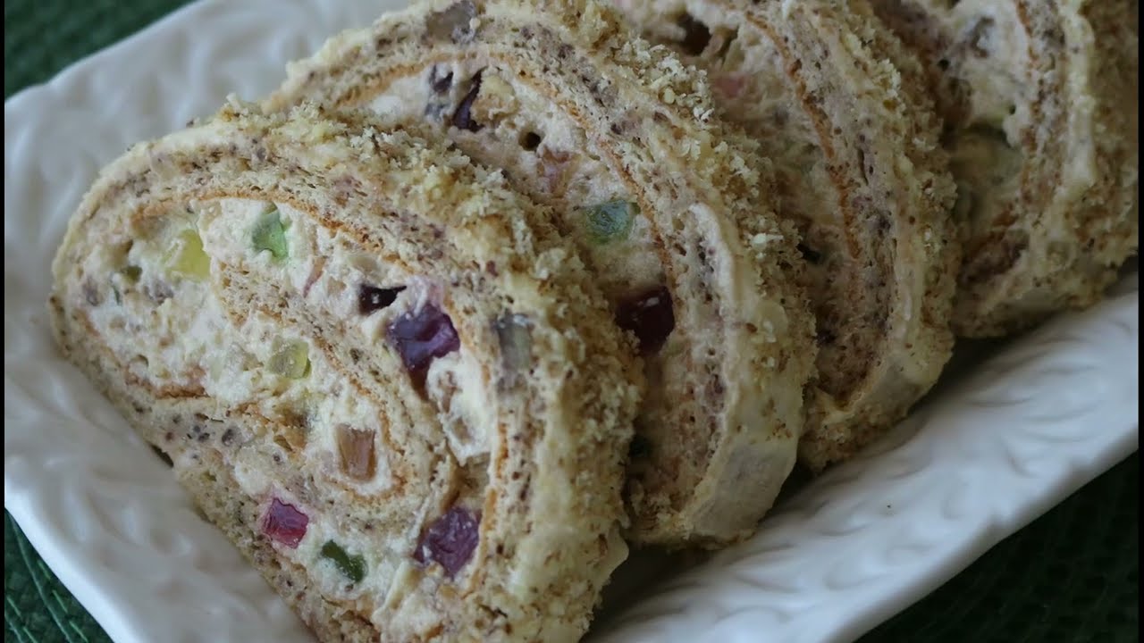 Slatki rolat RUSKA SALATA - sa žele bombonama i orasima