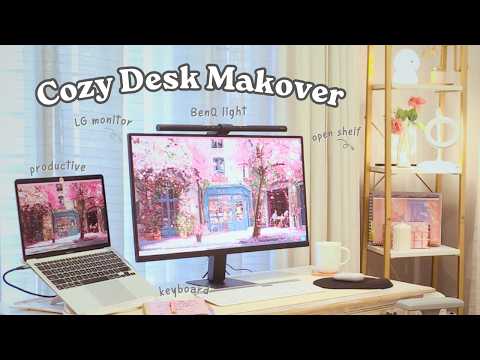 Desk Makeover Aesthetic ✨🤍 (Budget Friendly)