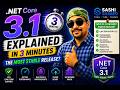 .NET Core 3.1 Explained in 3 Minutes | The Most Stable Release? #dotnet #education #trending #ai