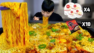 공복에 배고파서 신라면 10봉지 라면먹방 (Feat.햇반 4공기) Eat 10 Spicy Ramen MUKBANG