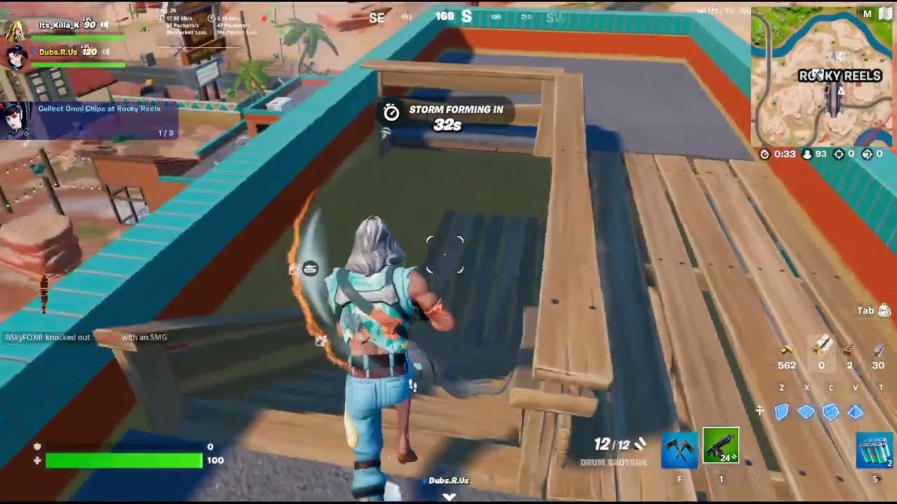 Collect Omni Chips at Rocky Reels - Fortnite