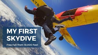 My First Skydive -- Free Fall from 18,000 Feet