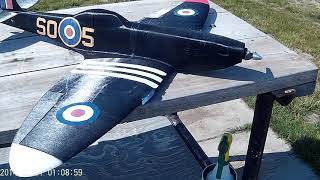2014 0101 3D Printed Spitfire with a uncalled for landing