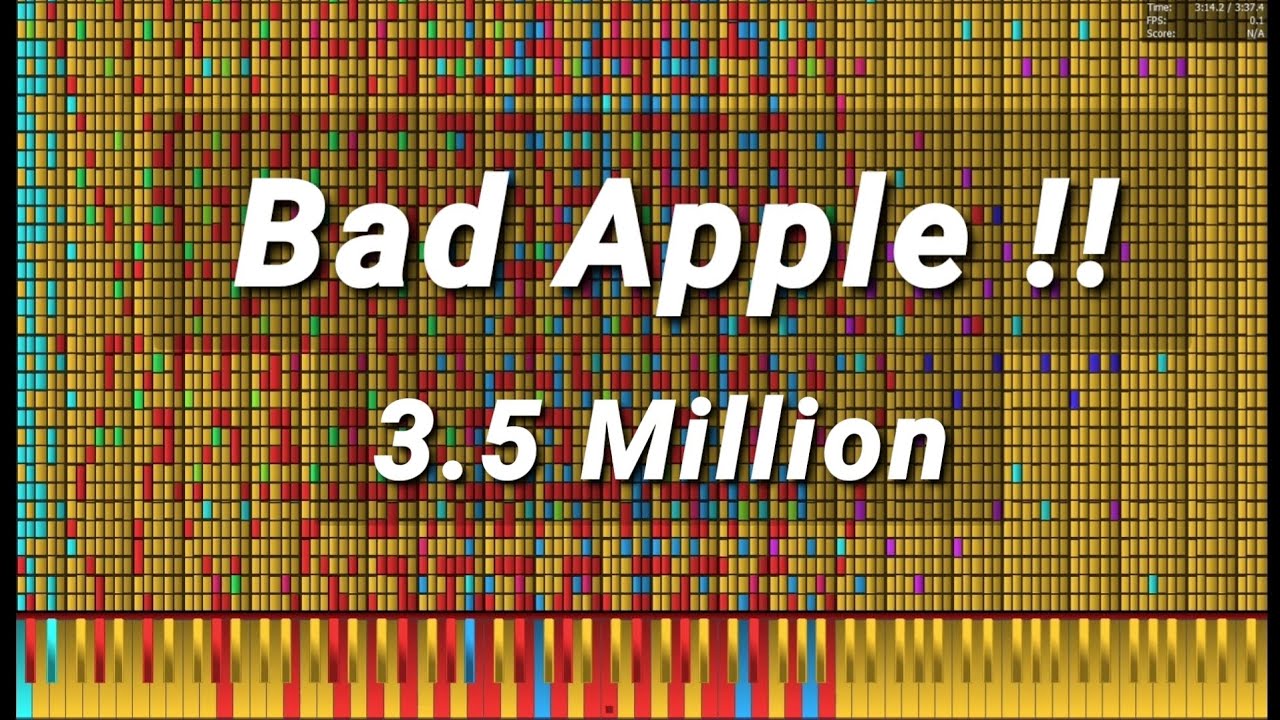 [Black MIDI] Bad Apple!! - 3.5 Million | i5-1135G7 | Not winmm Patch