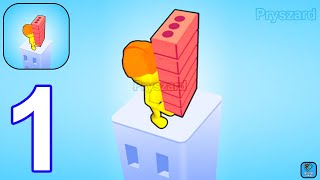 Grow Tower: Block Island - Gameplay Walkthrough Part 1 Tutorial Stickman Tower Craft (Android, IOS)