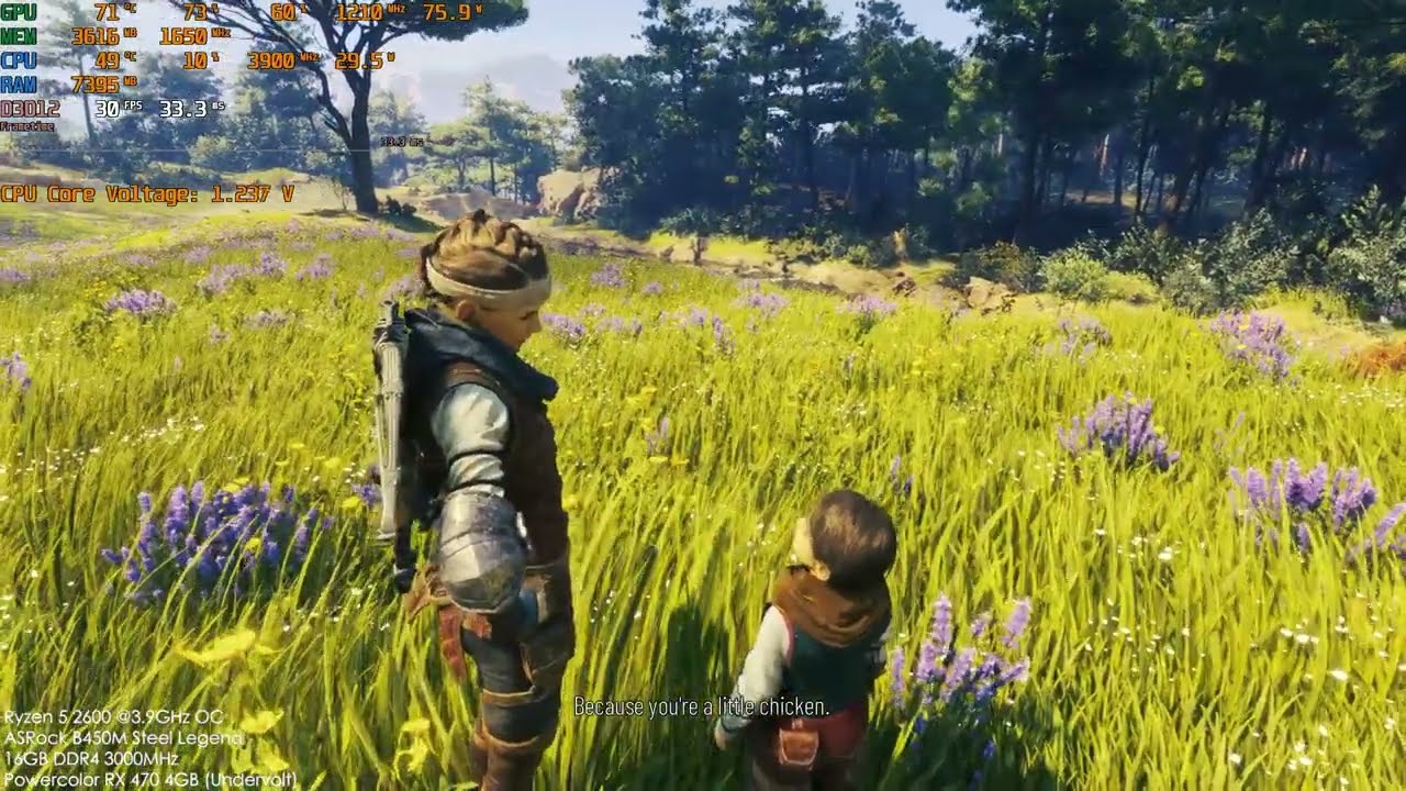 Radeon RX 470 4GB GPU Undervolt (75W) | A Plague Tale Requiem