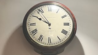 Rare 1840s-1870s ‘Dearling, Carshalton’ Station/Post Office Mahogany Fusee Wall Clock