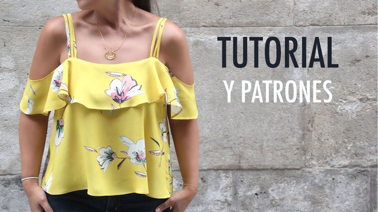 Condensar Teoría básica el primero DIY Costura Blusa sin hombros (patrones gratis) - YouTube