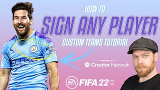 Fifa 22 Custom Teams Tutorial - HOW TO SIGN ANY PLAYER!