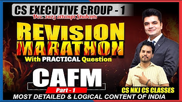 Part 1(Cover full Bonus Share and Buy Back) | Revision CAFM | by CA Anuj Sir | CS NKJ CS CLASSES