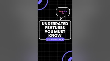 Angular 21’s Most Underrated Features 🤯 Devs Miss These!  #shorts #angular #angular21