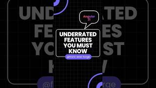Angular 21’s Most Underrated Features 🤯 Devs Miss These!  #shorts #angular #angular21