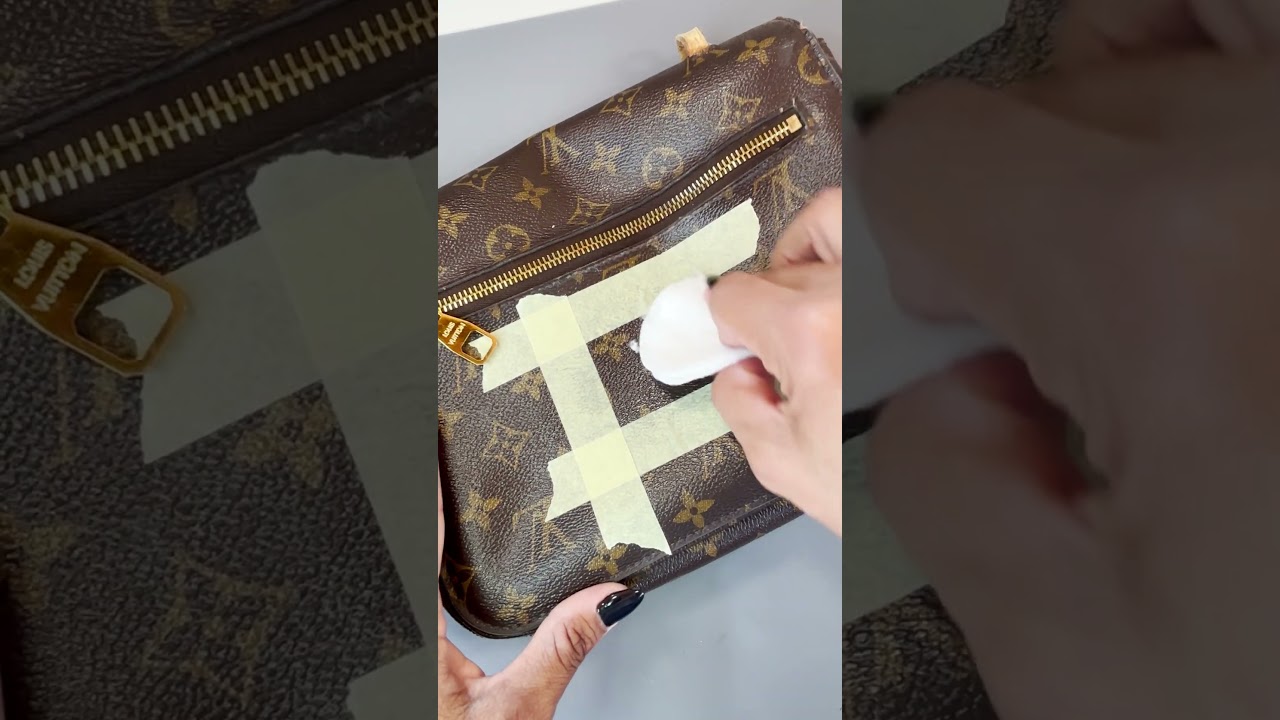 LV Pochette Restoration ✨ | Hand-Painted Touch Up! 🎨 