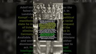 The Prison Blueprint: How Hitler Predicted His Own Crimes in 1924 #history