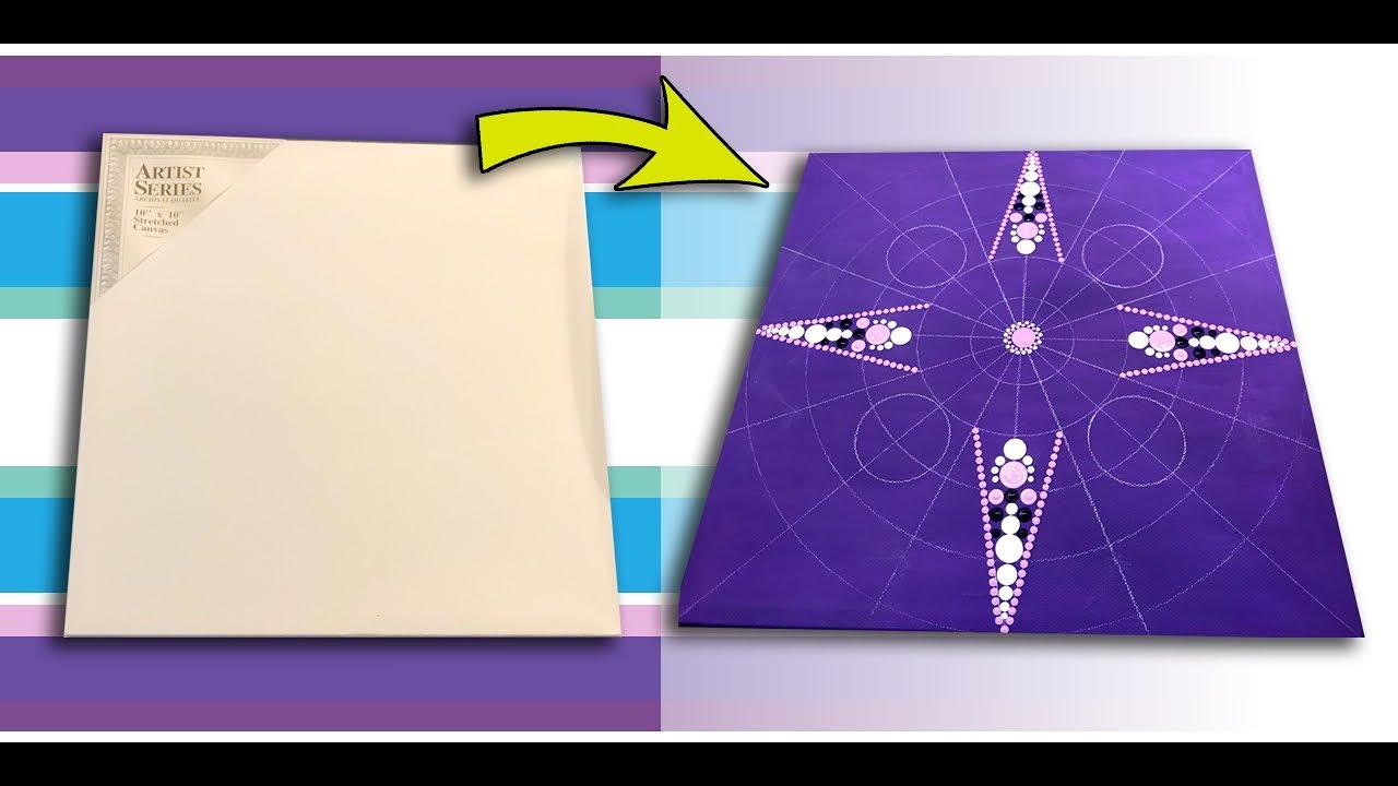 How to make a Dot Mandala Painting Part 1 - 225 - YouTube