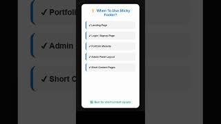 Sticky Footer in 60 Seconds 🔥 (Problem to Solution) #frontendcourse #uidesignlearning