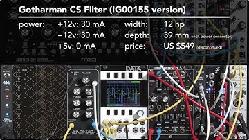 Gotharman CS Filter 1/2: overview (LMS Eurorack Expansion)
