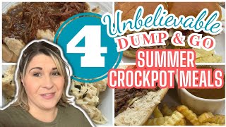 4 UNBELIEVABLE Dump & Go SUMMER Crockpot Recipes that YOU WILL Want on REPEAT! | QUICK & EASY MEALS