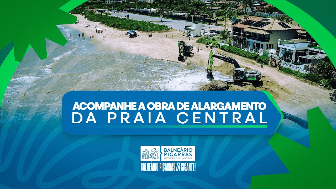Transmissão ao vivo da obra de alargamento da Praia Central de Balneário Piçarras/SC (CAM1)
