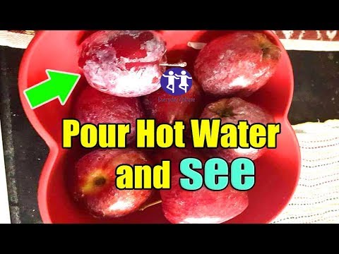 Man Pours Hot Water Over A Store Bought Apple What Comes Off Will Disgust You