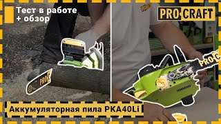 Больше 100 бревен на одном заряде - Тест в работе и обзор аккумуляторной пилы от Procraft PKA40Li