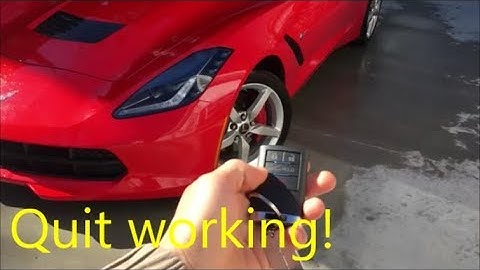 Corvette Keyfob quit working + tested car battery