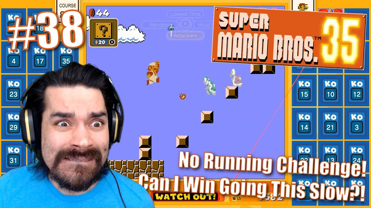 No Running Challenge! Can We Win a Round Without Running?! [Super Mario Bros. 35] [#38]