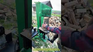 Präzision bei der Holzspaltung: Spalten von Rundholz mit einer hydraulischen Holzspaltmaschine