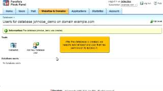 How to create Databases in Plesk