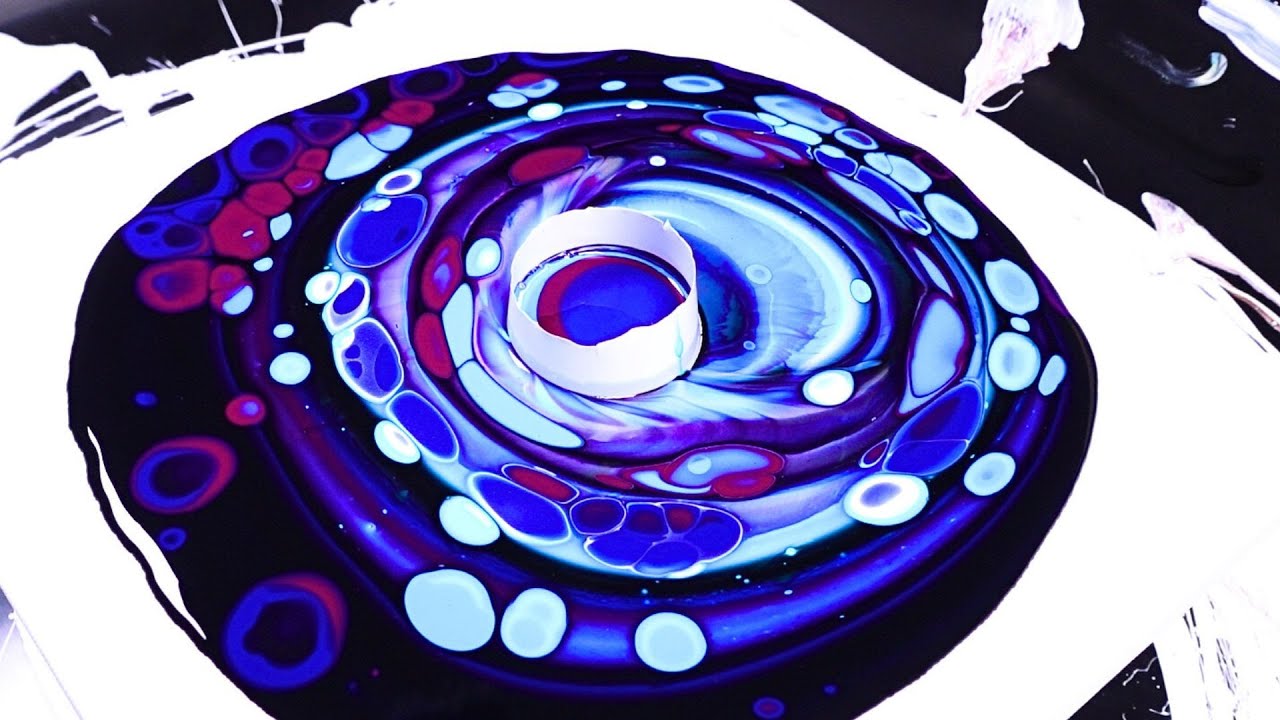 FLOWING CELLS - Open Cup Acrylic Pouring and Fluid Art - YouTube