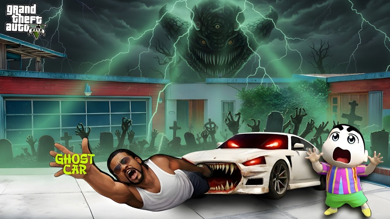 GTA 5 : FRANKLIN'S CAR TURNED INTO  GHOST CAR IN GTA V 😱 