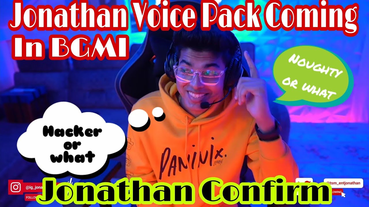 Jonathan Confirm His Voice Pack Coming In BGMI 😯 Battleground Mobile ...