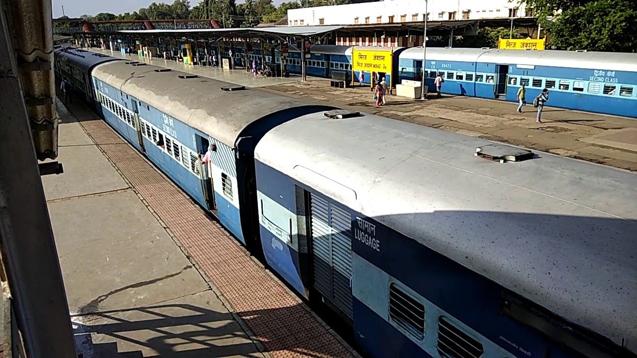 Castle Rock passenger departure from miraj junction
