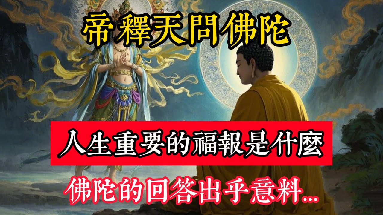 帝釋天問佛陀：人生重要的福報是什麼？佛陀的回答出乎意料！