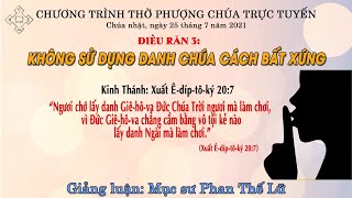 HTTL BẾN TRE - Chương trình thờ phượng Chúa - 25/07/2021