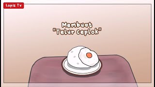 COOKING ANIMATION HOW TO MAKE FRIED EGGS | FRIED EGGS RECIPE