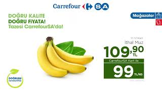 İthal Muz 99 Tlkg, Mango 49,90 Tladet, Çilek 179,90 Tlkg