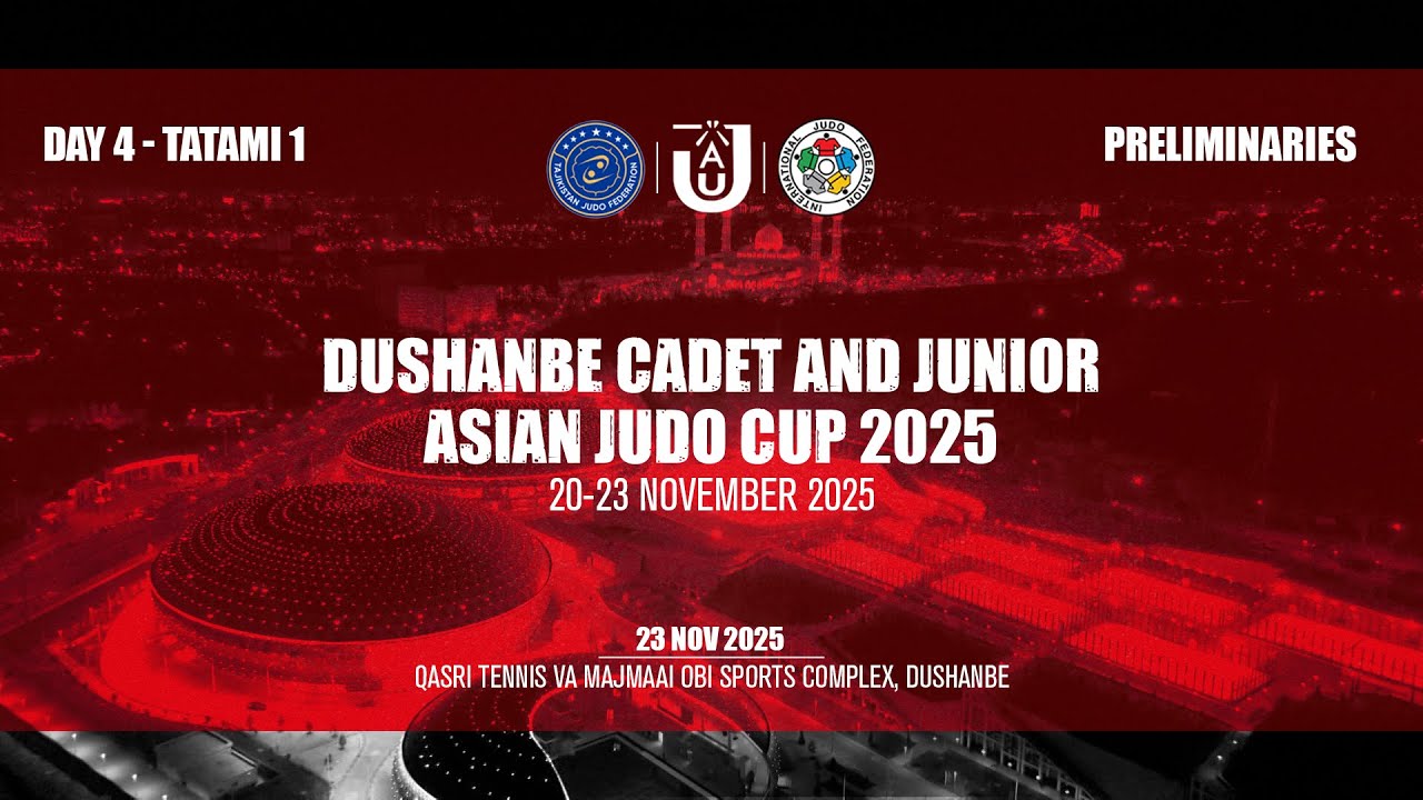 Day 4 - Tatami 1: Dushanbe Junior Asian Judo Cup 2025 | Preliminaries | 23 Nov 2025