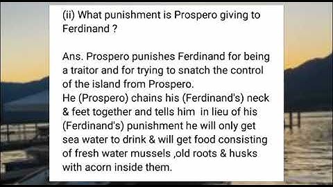 The Tempest : Act 1 Scene 2 , workbook Answers - part 12 (Extract 17)