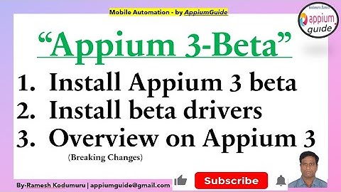 1. (Appium 3-Beta) Setup Guide – Installation, Beta Drivers & Key Breaking Changes You Should Know