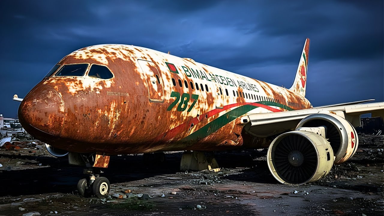How to Build a Luxury Biman Bangladesh Airlines Boeing 787 from Burnt Wreck! ASMR Plane Restoration