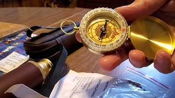 Pirate Monocular Telescope and Pocket Compass Set Review, Spyglass and compass set