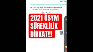 🔥 2021 AYT Süreklilik Sorusu | ÖSYM Böyle Sordu! DİKKAT!!!| Mutlak Matematik