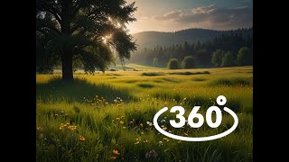 🌿 VR Relaxing Meadow Walk in 360° | Immersive Virtual Reality Nature Experience Meadow