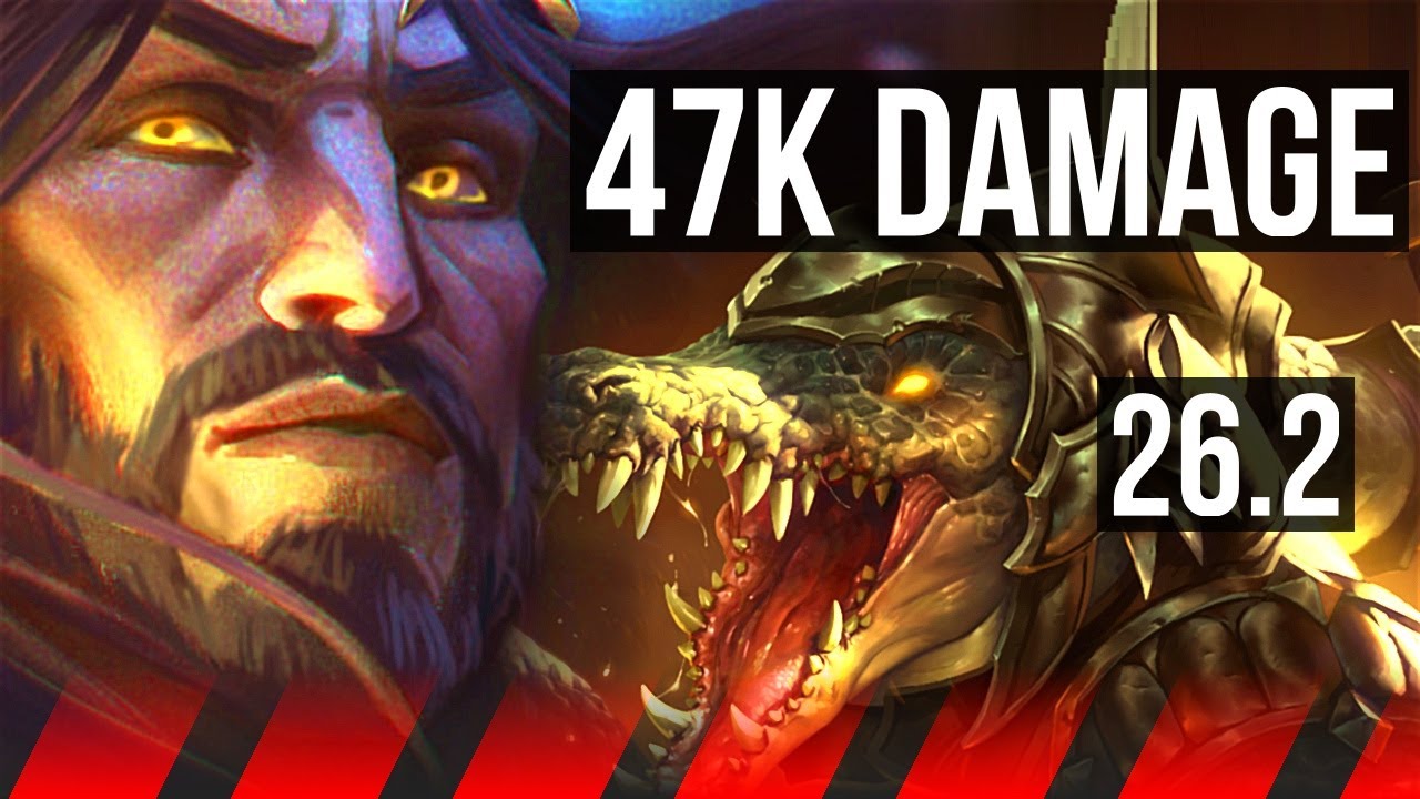 SWAIN vs RENEKTON (TOP) | 47K damage | KR Master | 26.2