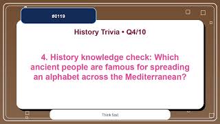 History Trivia Quiz #0119 | 10 Questions Practice