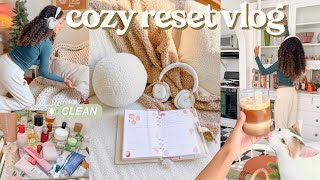 Cozy Reset Vlog🫧🧺- cleaning, organizing, and resetting!