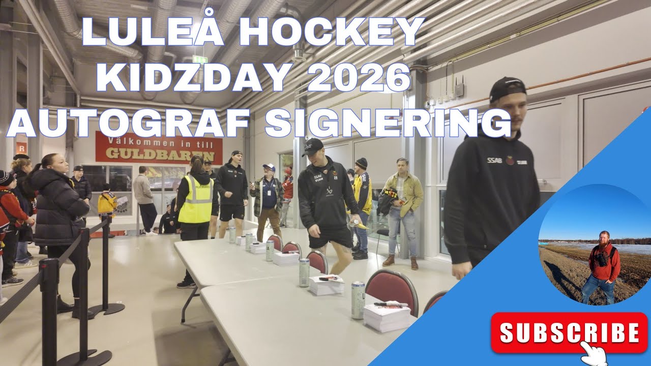 Хоккейный детский день Лулео 2026 - Раздача автографов