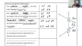 3 7 Parallel Lines and Transversals